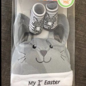 My 1st Easter Hat & Booties Set